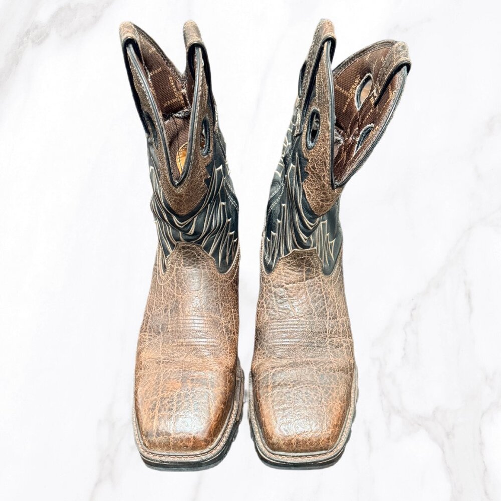 Durango Men's Brown/Black Western Work Boots,‎ Size 11.5